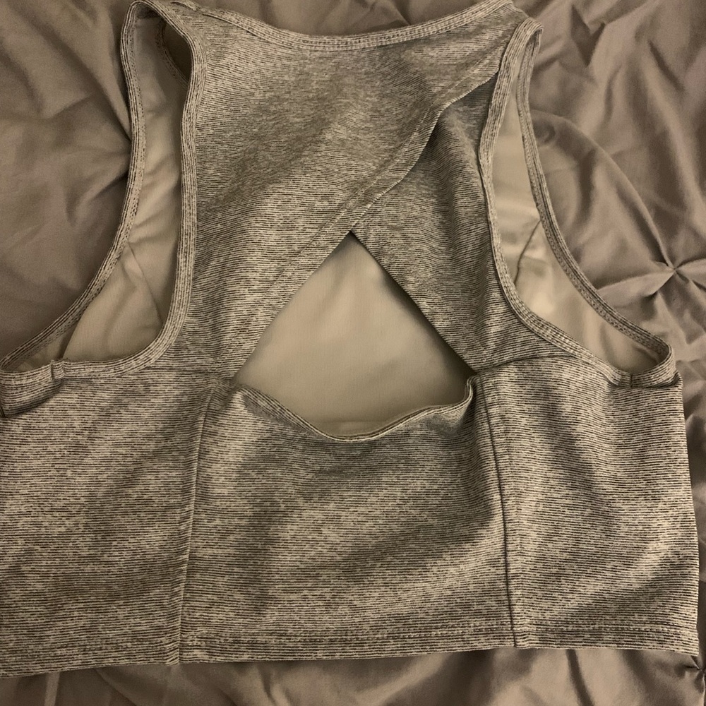 Grey Workout crop top